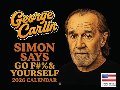 George Carlin Calendar 2026 Monthly Wall Calender 12 Month | American Made In The USA
