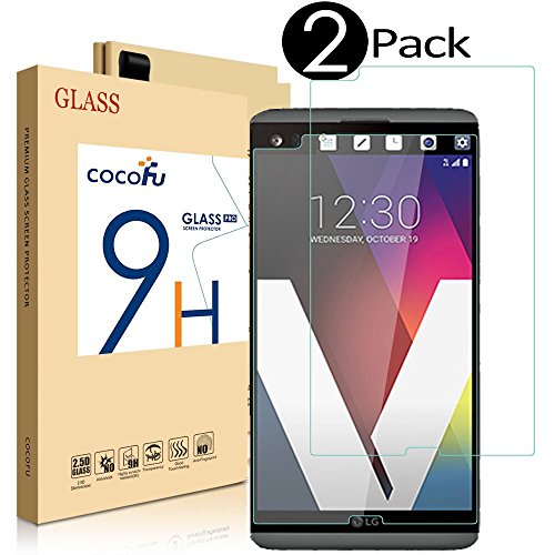 LG V20 Screen Protector, COCOFU Tempered Glass Screen Protector (Updated Version)-Anti-Scratch, Anti-Fingerprint, Bubble Free, Ultra-Clear with Lifetime Replacements (2 Pack)