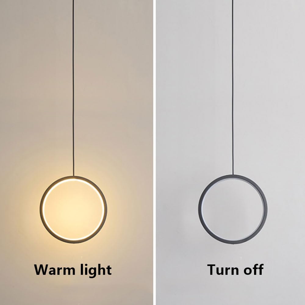 Nowoczesne oświetlenie wewnętrzne LED 10W Lampa wisząca Regulowana wysokość 180 CM Lampa wisząca Ciepłe światło Białe światło Żyrandol Pierścień LED Zawieszenie Oprawy ścienne Oprawy oświetleniowe do