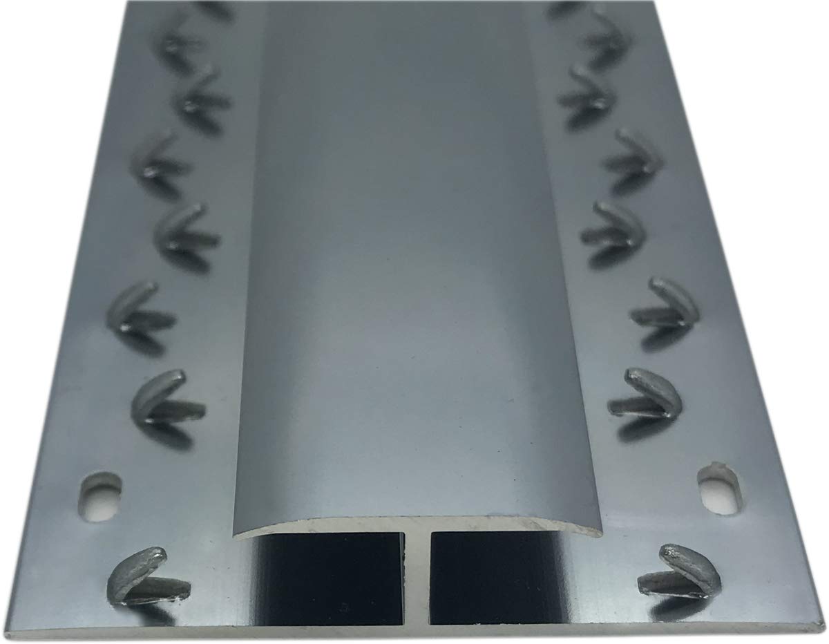 Grandismo® Carpet to Carpet - Grey - Gripper Trim Threshold Strip - Metal Doorbar - Joins Carpets to Carpets At Doorways - Grey