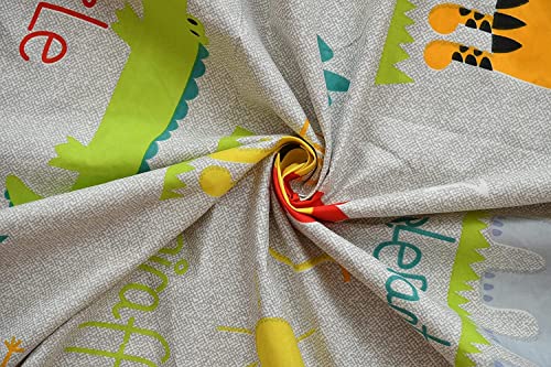Image of KAWI Single Bedsheet Elastic Fitted Glace Cotton with 1 Pillow Cover,200 TC (Size 72X48X up to 8 Inches Mattress) Lion Print