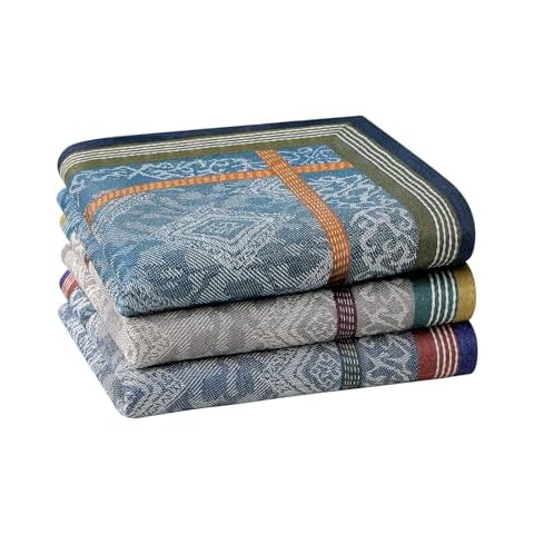 Houlife 100% Cotton Vintage Handkerchiefs Set Cover