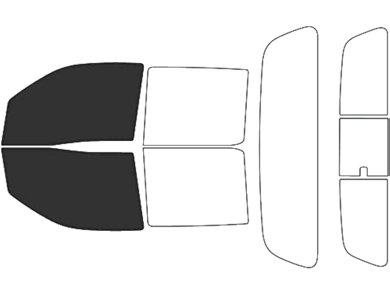 Rvinyl Window Tint Kit Compatible with Nissan Frontier 2022-2024 (4 Door) - Front Precut Kit - 20%