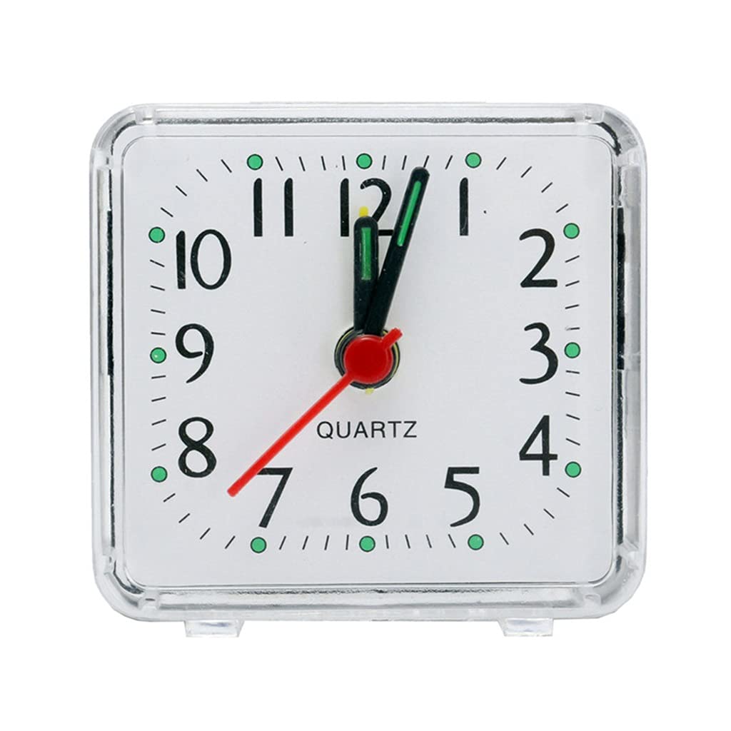 HRWLY Silent Alarm Clock Night Light Loud Twin Bell Bedroom Bedside Office Small(D)