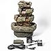 Primrose Shubunkin- Fuente con cascada a 4 niveles con iluminación LED, 36...