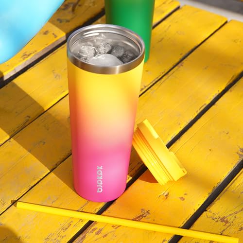 Image of BJPKPK 26 oz Coffee Tumbler with Straw, Insulated Stainless Steel Cup