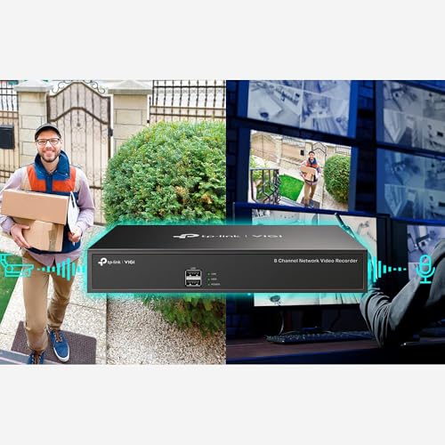 Image of VIGI 8-Channel NVR1008H Network Video Recorder, 4K HDMI Output, H.265+ Compression, 80 Mbps, Two-Way Audio, Remote Monitoring Compatible with TP-Link