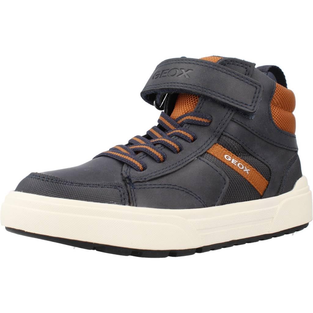 Geox Boy's J Weemble Sneaker, Navy Cognac, One Size