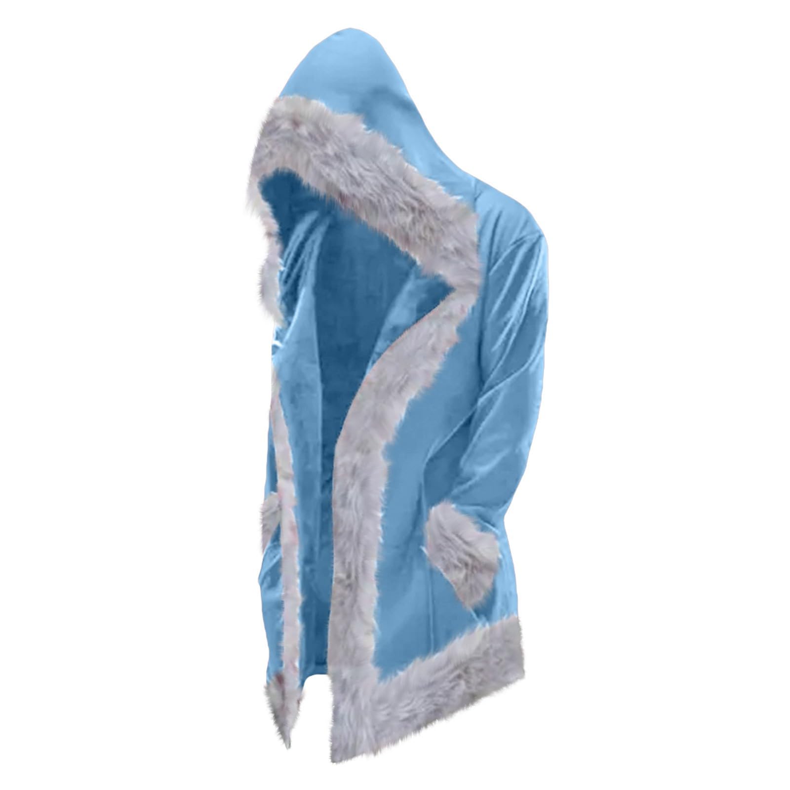 Bluzy dla mężczyzn pluszowy kardigan z kapturem świąteczny sweter 2025 męskie kurtki polarowe płaszcz z długim rękawem moda luźny krój bluza z kapturem ciepły zimowy płaszcz z kapturem