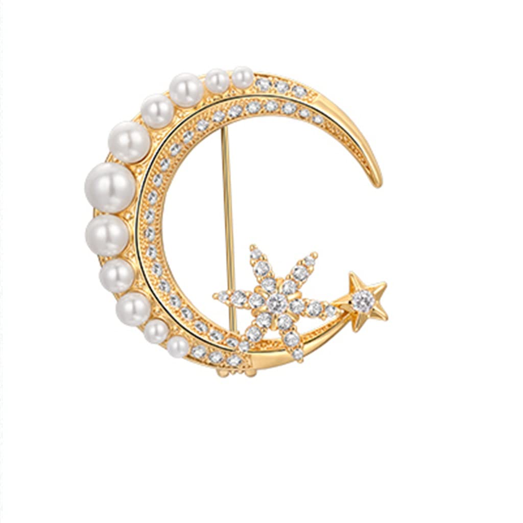 Moonlight Micro-Embelliered Achtpunktsternhemd, Brosche, Brosche, Kleid, Mantel, Accessoires