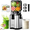 ECOSELF 3-in-1 Cold Press Juicer with 3 Filters (For Juice/Sorbet/Nut Milk), Juicer Machines With Wide Mouth Hopper For Fruits & Leafy Green, Large Capacity & Hands-Free, High Juice Yield, With Pusher