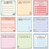 Lovarywow Social Worker Sticky Notes Gifts, 9 Pack Social Worker Appreciation Notepads 3x3 Inches, Social Work Writing Memo Pads School Office Supplies Gifts for Women Men (450 Sheets)