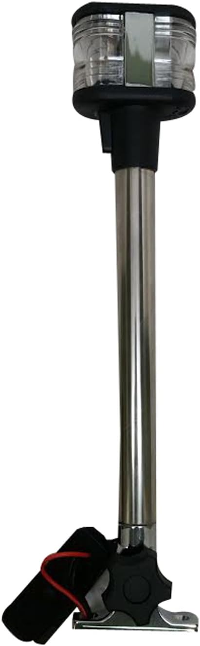 Pactrade Marine Boat Warm White 11" Foldable Dual Mount Anchor Stern Light Aluminum Pole for Boat Yacht Pontoon