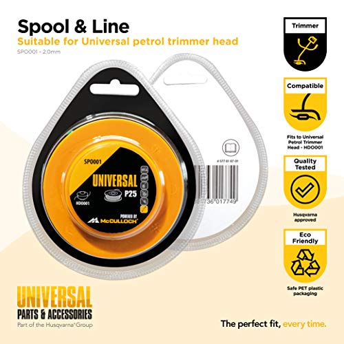 UNIVERSAL Lijnspoel voor trimkop HDO001, SPO001, Spare spoel voor maaikop HDO0001, originele McCulloch accessoires - Afbeelding 4