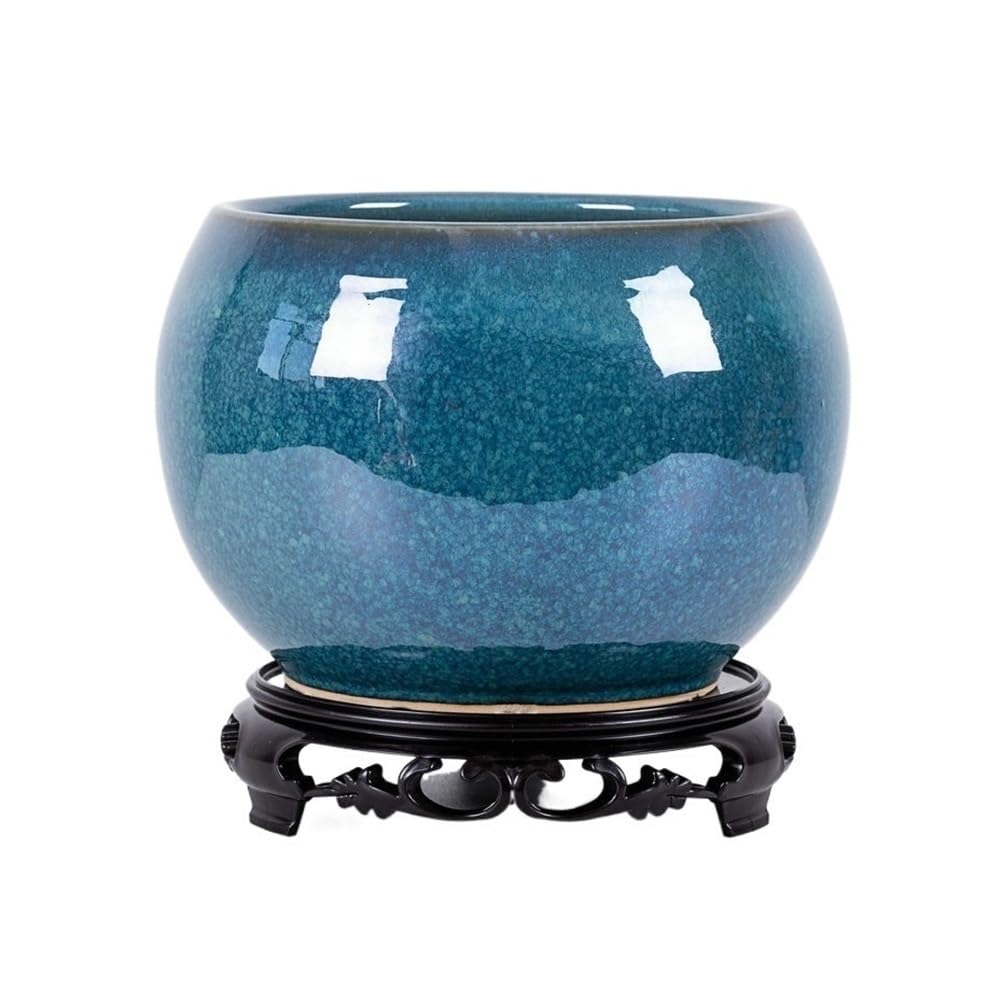 Pq7hKv2wD Indoor Plant Pots Nordic Flower Pot Simple Indoor Ceramic with Base Spherical Large Plant Garden Planters
