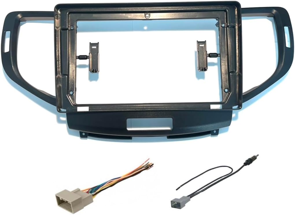 9 Inch Car Stereo Install Dash Kit, Wire Harness, and AM/FM Radio Antenna Adapter -Made for Acura: 2009 2010 2011 2012 2013 2014 TSX -No Factory External Amp Vehicles Only (No Factory Nav Vehicles)