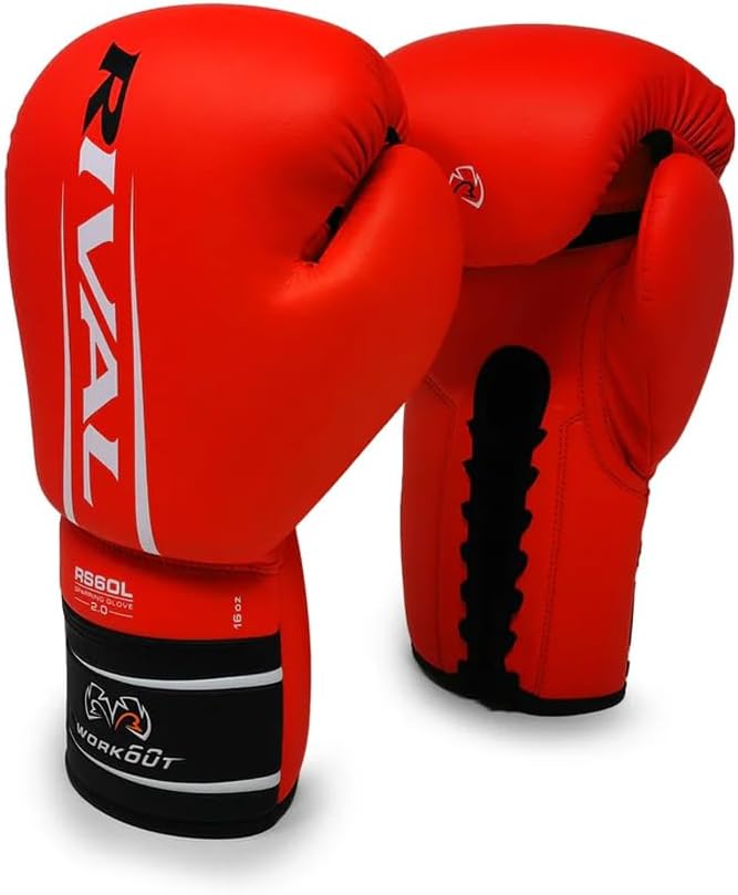 Miniatura 3 de RIVAL Guantes de boxeo RS60 2.0 con cordones, superficie de perforación más grande para una máxima protección