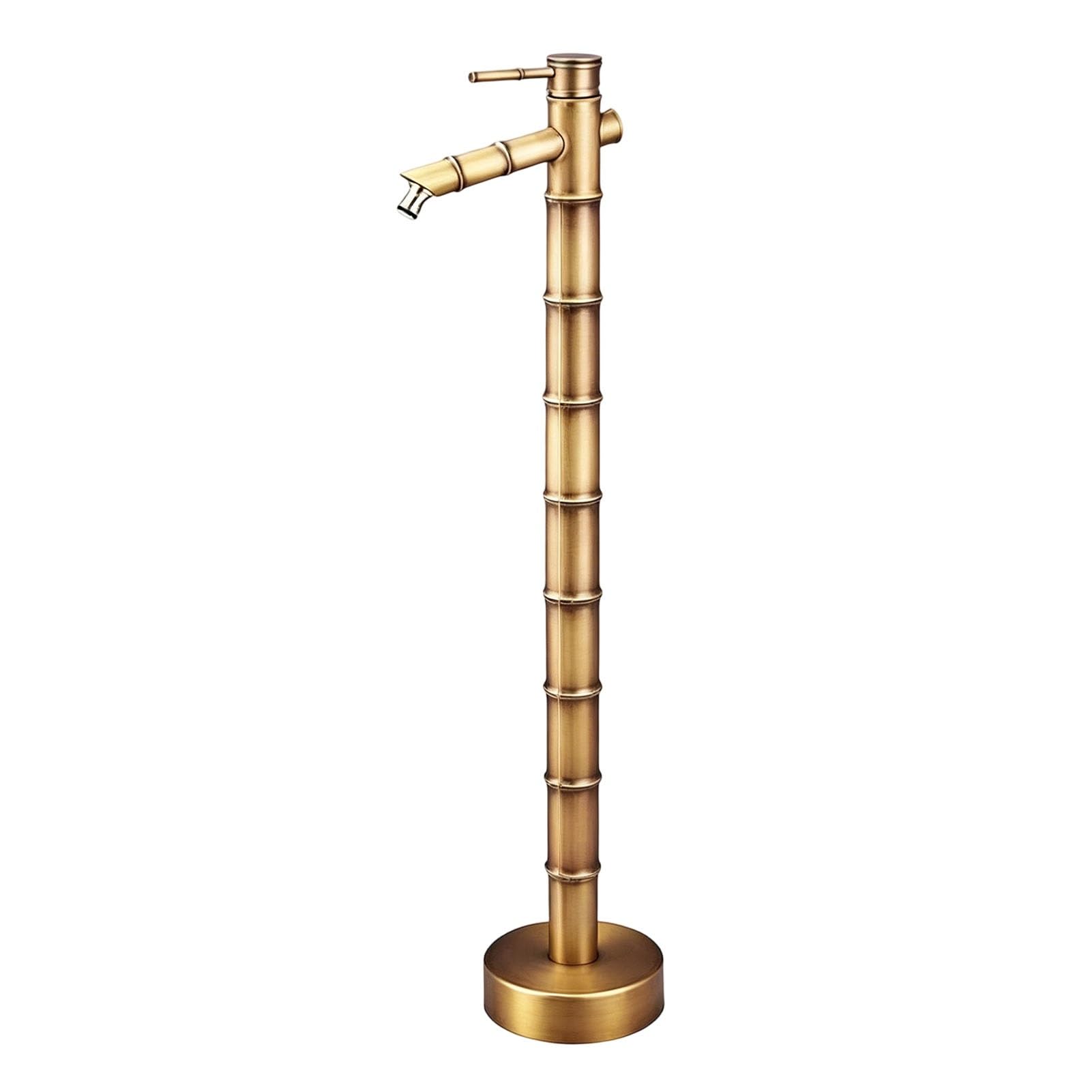 Junvstor 33.5Cm Outdoor Freestanding Copper Garden Water Column With Faucet Vertical Antifreeze Water Pipe Spigot Floor Mount Water Tap For School Yard Spigot(,Bottom Inlet)