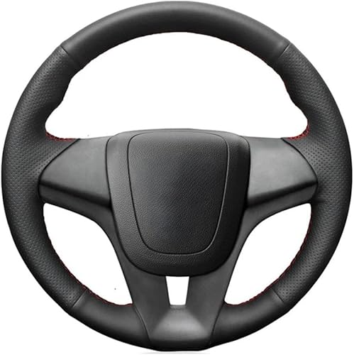 LIANFMX Leather Car Steering Wheel Cover, for Chevrolet Cruze 2008-2015 Aveo Orlando 2009-2015, for Holden Cruze 2010 Ravon R4 2016