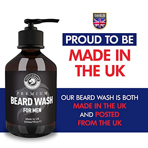 Gentlemans Face Care Club Beard Shampoo - Vegan Friendly Beard Wash & Conditioner For Men - Gently Nourish + Boost Growth With 200ml Organic Beard Softener For Men - Image 3