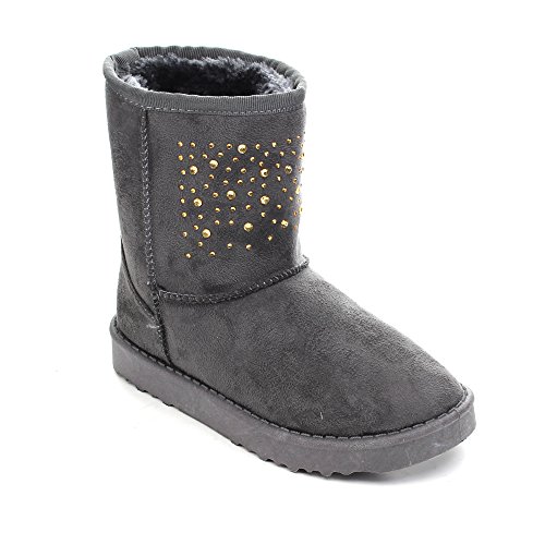 Via Pinky Coco-21F Kid's Big Girls Slip On Winter Boots Comfort Casual Shoes