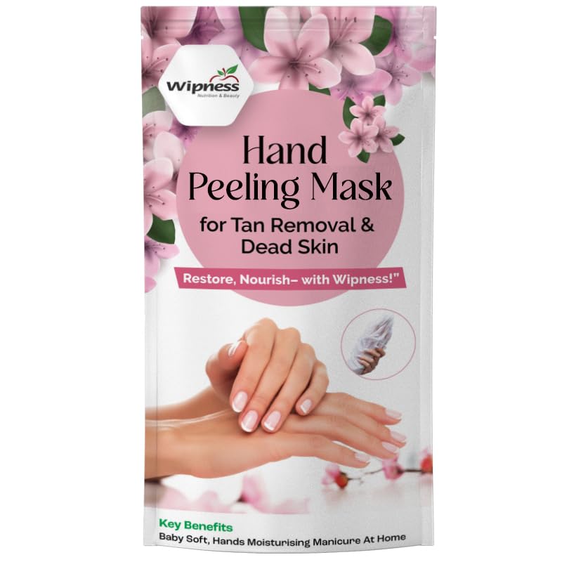 Wipness Hand Peeling Mask for Men & Women | Exfoliating Glove Mask for Tan Removal, Dead Skin & Rough Hands | Deep Hydration, Soft & Smooth Skin Care – Pack of 1 (1 Pair)-image-14
