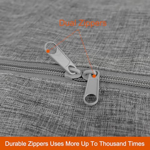 45 Inch Sports Duffle Bag - 120L Large Luffel Bag for Travel, Foldable Luggage Duffle Bag with Zippers for Men Women (Grey)3