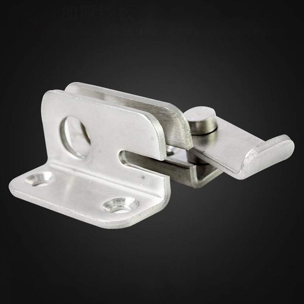 Loquet de Porte à pêne Coulissant, Cadenas antivol, Finition en Acier Inoxydable brossé, Ouverture Gauche/Droite/déverrouillage Gauche (déverrouillage Gauche)