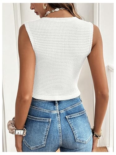 GORGLITTER Women's Sleeveless Cardigan Vest Business Casual Work Blazer Vests Waistcoat Fall Fashion Outfits 20242