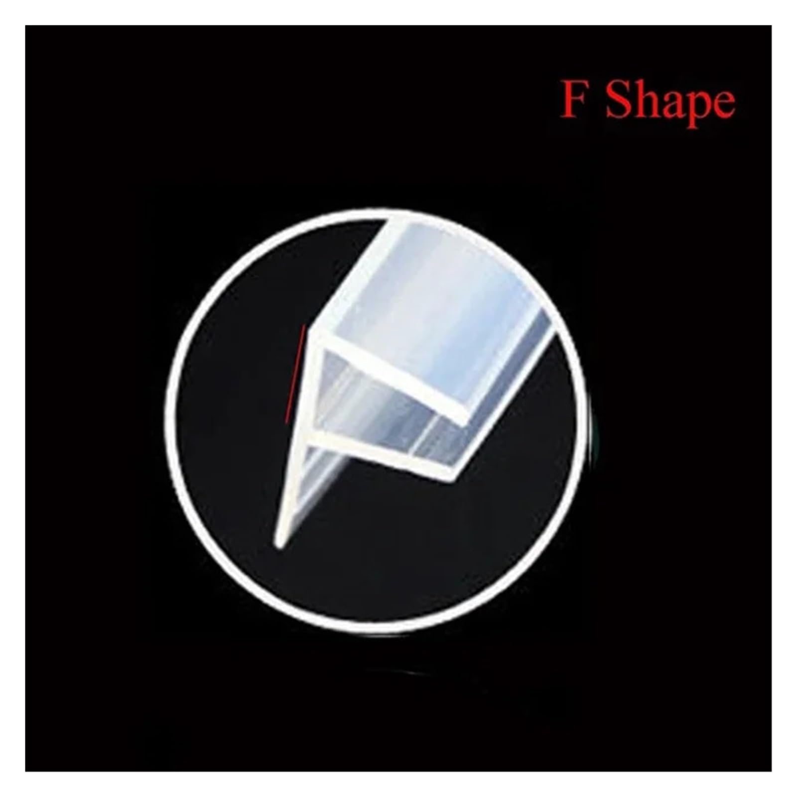 4 m Duschtürdichtung, Badewanne, Duschstreifen, Dichtung oder Bildschirme, Türen, Glas, Dichtungen, Lücken, Heimwerker für Duschtüren, Glas(F Shape 6mm 4M)