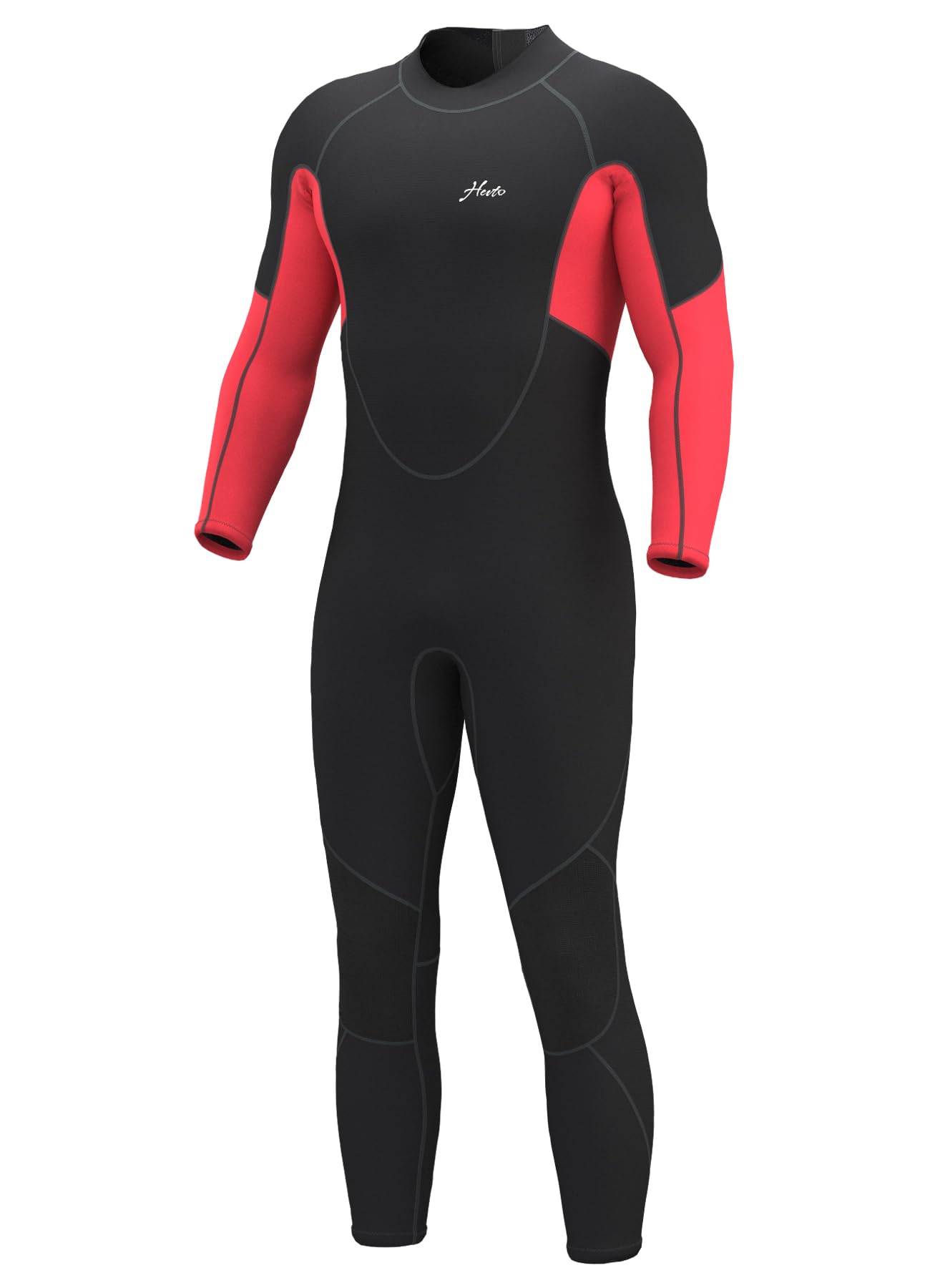 Hevto Men Wetsuit 5/4/3/2mm Neoprene Full Wet Suit in Cold Water for Scuba Diving Surfing Swimming for Water Sports