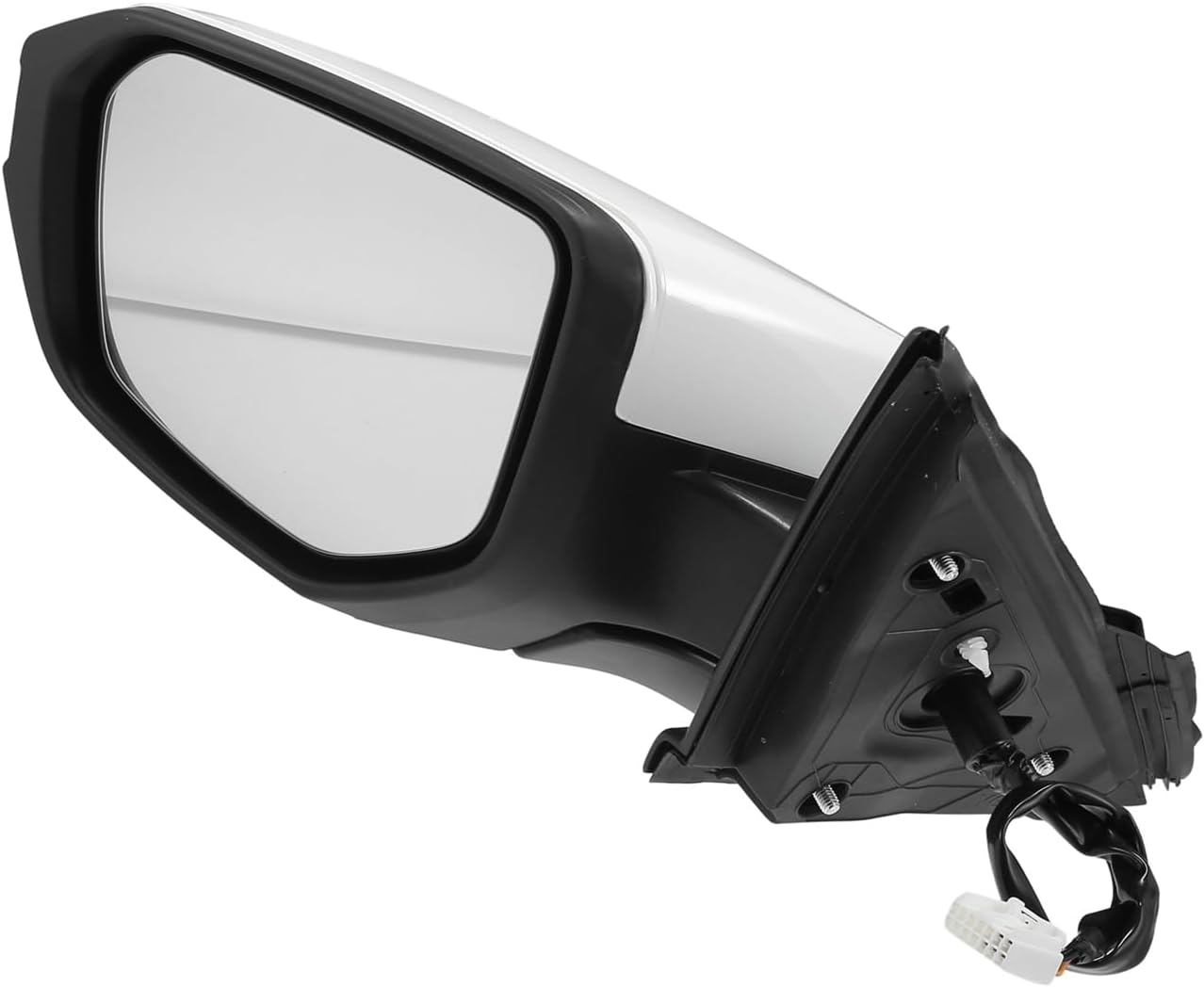 Motoforti Door Mirror Assembly Left Driver Side for Honda Civic 2016-2020 Power Glass Heated Manual Folding 5 Pins White Paint to Match Replace No.76258TBAA21ZA Long-lasting