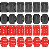 Neewer 24pz Base Adesiva con Cuscinetto Appiccicoso da Casco – 12pz Piatta & 12pz Curva per Gopro...