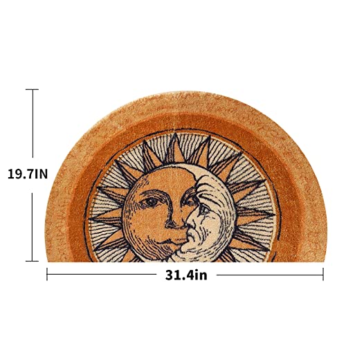 Tapete decorativo semicircular antideslizante 80x50 cm miniatura 2