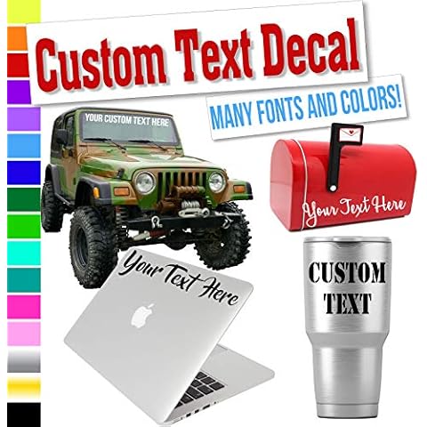 Custom Decal Text Name Sticker Compatible with Tumbler Cup, Laptop, Phones, Boats, Helmets, Hardhats, Signs, Bottles, Cars and Vehicles (Glitter Colors Available) Cover