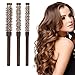 Spazzola per Capelli, 3 Pz Spazzola Rotonda per Capelli Piccole, Spazzola Termica per Trattenere il Calore e Ridurre i Tempi di Asciugatura, per Uomo e Donna, Capelli Corti, Frangia, Approccio, Ricci immagine