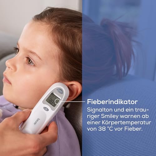 Beurer FT 58 Ohrthermometer, Fieberthermometer mit Infrarot-Messtechnik für Messung im Ohr &...