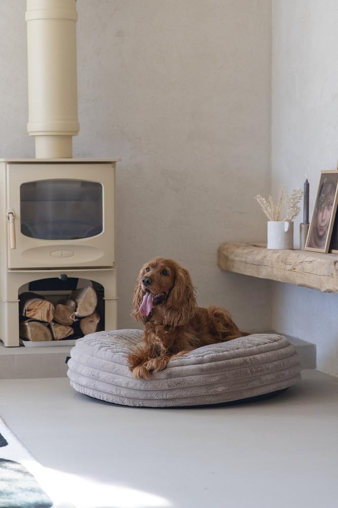 Designed by Lotte Reza, Hundekissen, Rund, Beige, 80x80x20 cm
