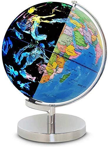 Globe Terrestre Lumineux Enfant 25 Cm Rose NOVA RICO - Animaux Du Monde & Base Rose Éducatif