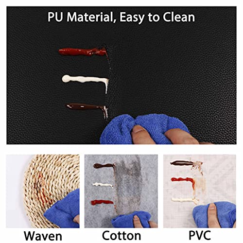 image for Jovono Set of 6 Faux Leather Placemats, PU Table Mats, Waterproof, Sta