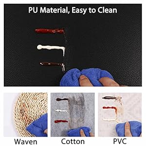 Faux Leather Placemats, PU Table Mats, Set of 4, Waterproof, Stain Resistant, Heat Resistant, Non-Slip Easy to Clean for Kitchen Dining Table,Conference Table C Black Rectangle Faux Leather Placemats PU Table Mats Set of 4 Waterproof Stain Resistant Heat Resistant Non Slip Easy to Clean for Kitchen Dining TableConference Table C Black Rectangle