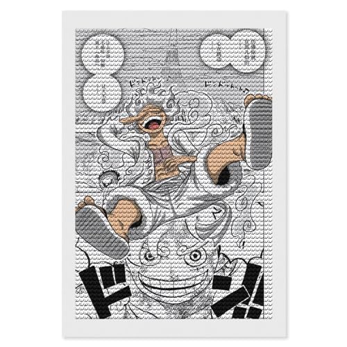 ダイヤモンドアート ワンピース ルフィ ギア5 (1) アニメ ダイヤモンド絵画 5D ダイヤモンド塗装 DIY モザイクアート グッズ キャラクター 全面貼り付 刺繍アート ビーズ絵 ダイヤモンド塗装 芸術品 ホーム装飾 ビーズ絵画 手作り 防水 誕生日
