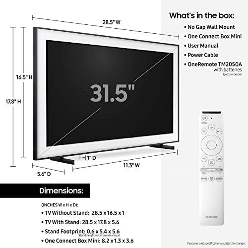 Amazon Com Samsung 32 Inch Class Frame Qled Ls03 Series Fhd Dual Led Quantum Hdr Smart Tv With Alexa Built In Qn32ls03tbfxza Model Renewed Electronics