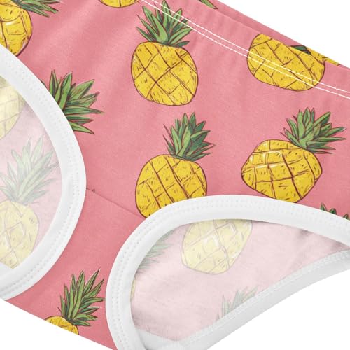 Wusikd Pineapple Cute Girls' Underwear Cotton Pink Girls Briefs Soft Toddler Underwear 2T4