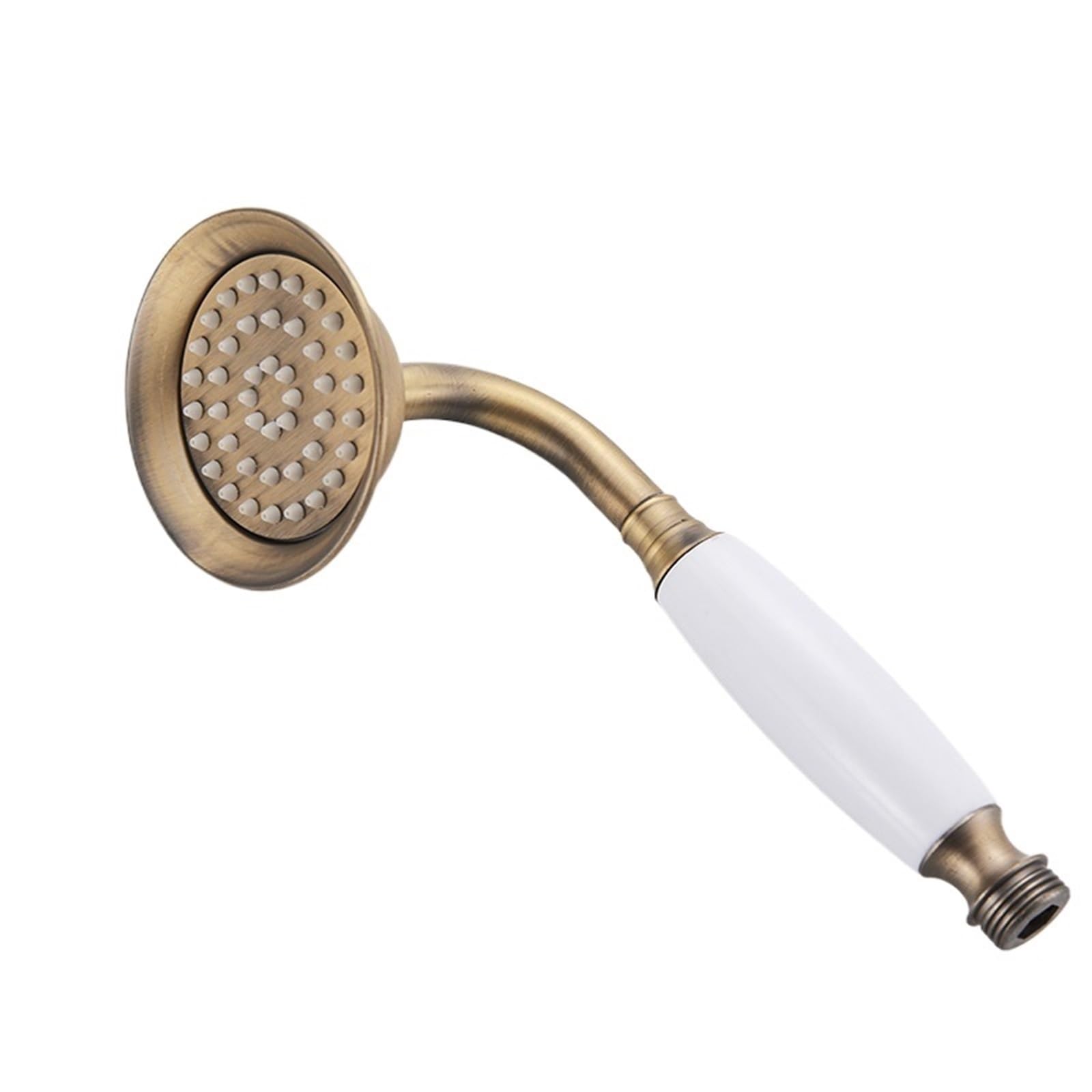 Shower Head Shower Heads Antique Brass Bathroom Hand Held Sprayer Head Black Gold Chrome &Porcelain(Antique-White)