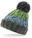 Produktbild Kinder Beanie Warm Winter Pom Wooly Cap Korkenzieher Cable Knitted-Junior Electric Grey