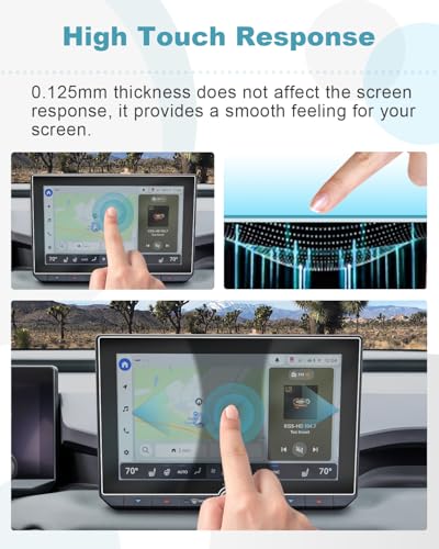 Image of CDEFG 4Pcs 2026 RAV4 Screen Protector for 2026 Toyota RAV4 12.9-Inch Touchscreen (XSE /Limited), for 2026 Toyota RAV4 Hybrid Accessories Nano Plastic Screen Cover (12.9 inch Navi & 12.3 inch Dash)
