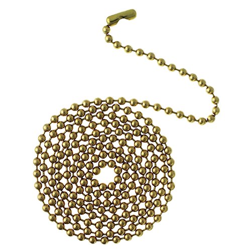 Image of Westinghouse 7704300 Lighting 12' Solid Brass Beaded Chain with Connector, Brass