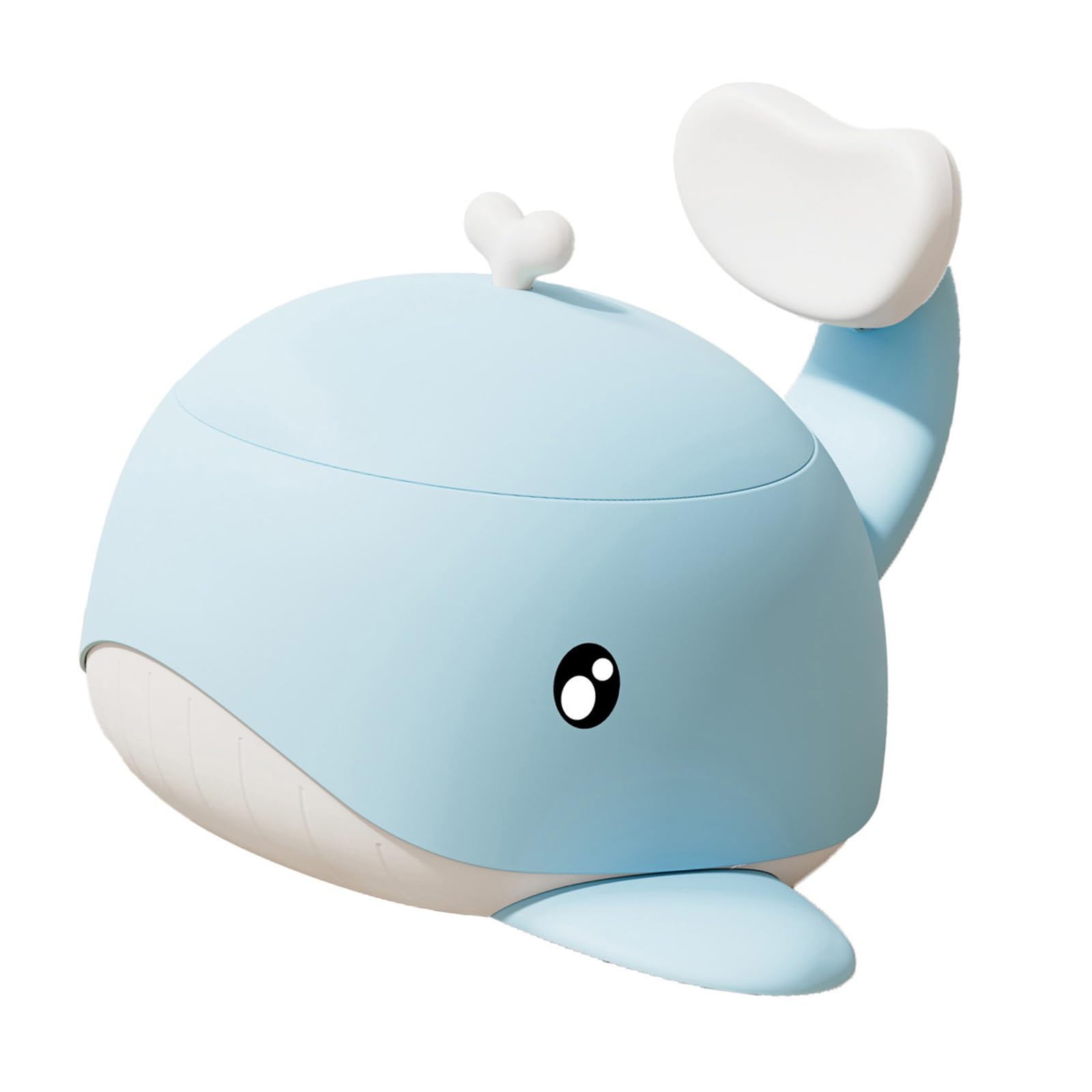 Orinal ergonómico para niños pequeños, tema de ballena, ligero y de limpieza rápida para uso en interiores y exteriores, orinal infantil apto para viajes