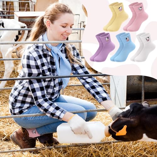 Image of Eurzom 10 Pairs Socks Womens Crew Elastic Ankle Length Cotton Socks Aesthetic Cute Lightweight Low Cut Gifts for Women